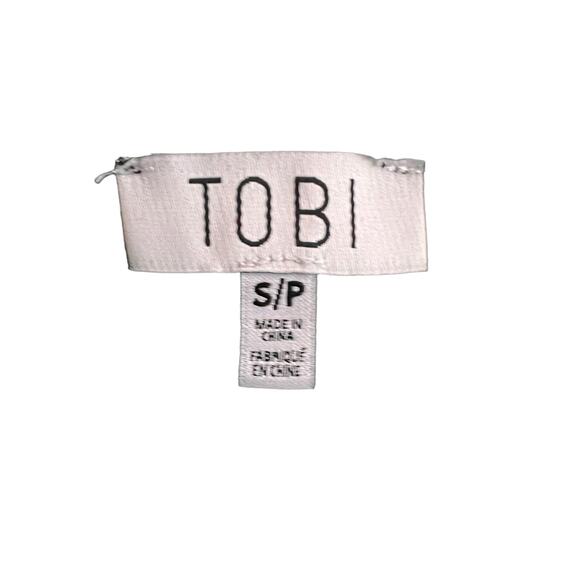 Tobi Womens Blouse Shirt Top Crop Top Stretch Ribbed retro S Small - Picture 4 of 10